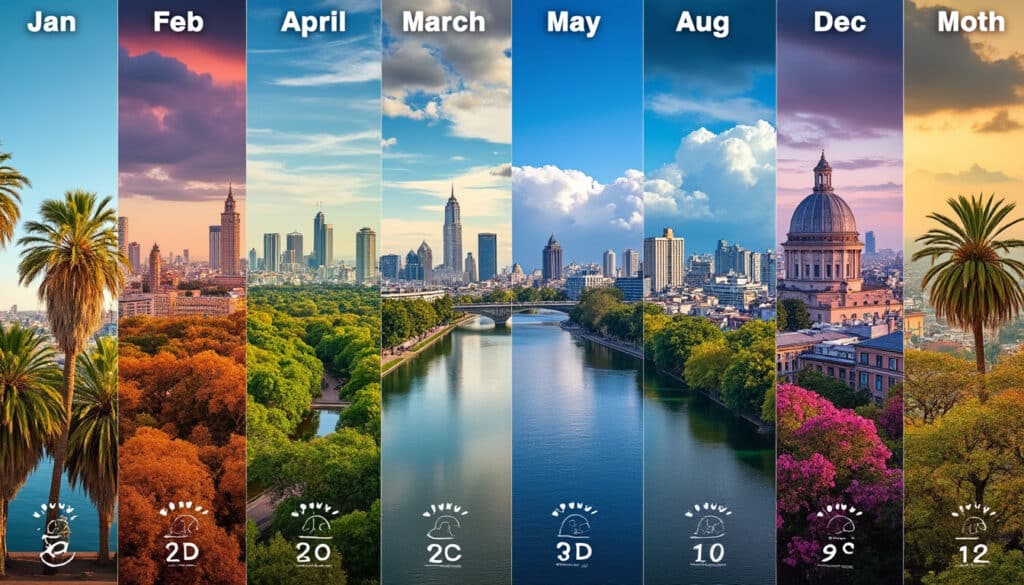 discover the monthly weather patterns in buenos aires, including temperature ranges, rainfall, and seasonal highlights to help you plan your visit to this vibrant city.